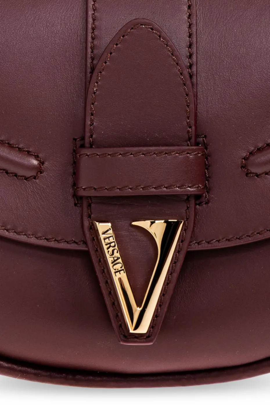 Versace BURGUNDY Shoulder bag `Virtus`