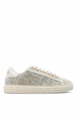 Versace cream Barocco sneakers