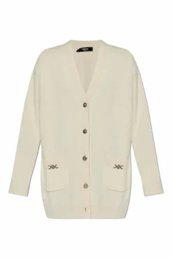 Versace cream Long Cardigan