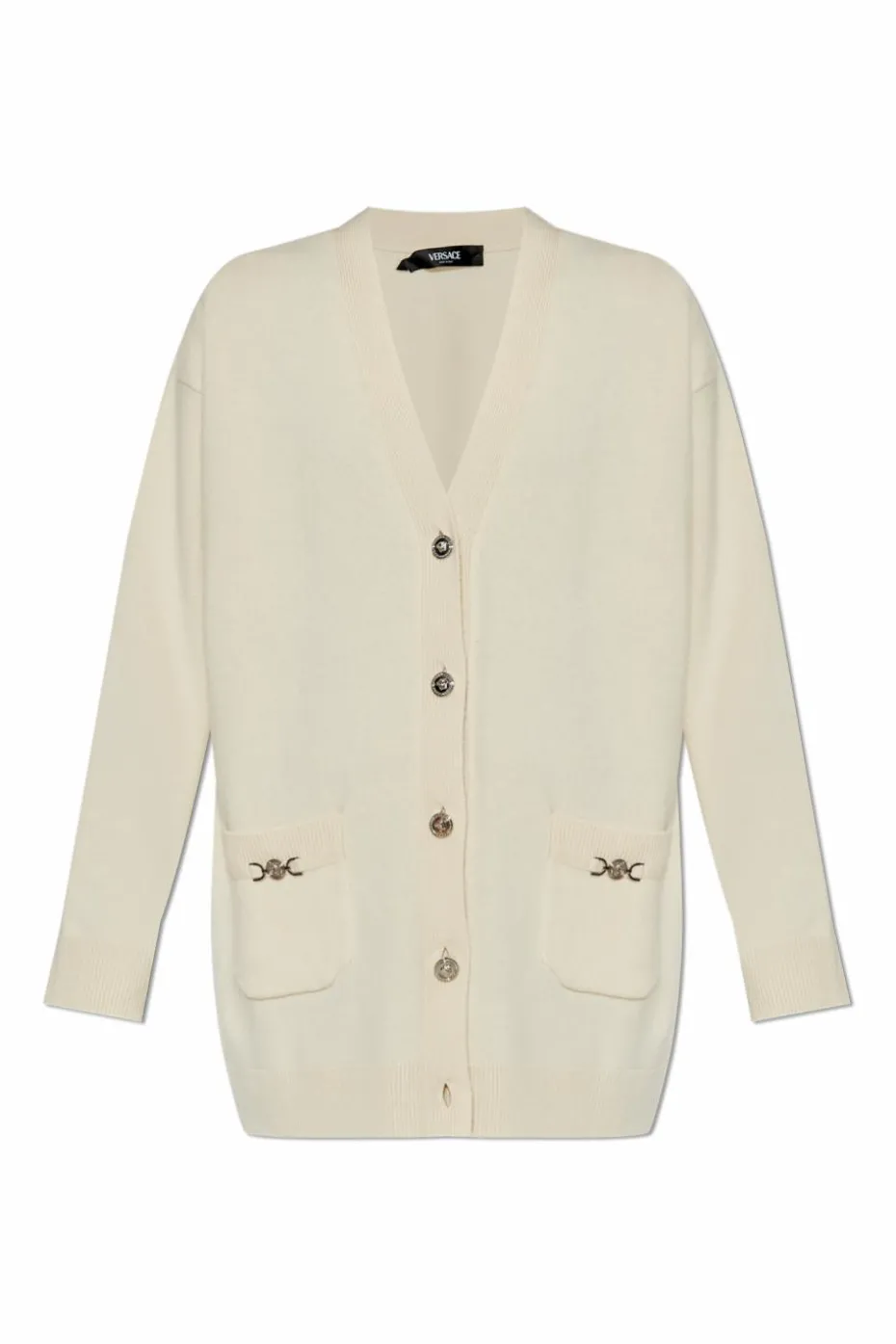 Versace cream Long Cardigan