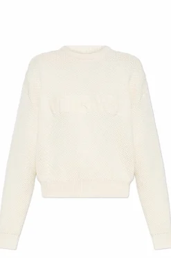 Versace cream Sweater with logo