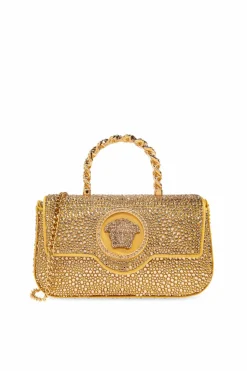 Versace GOLD Handbag with shimmering crystals