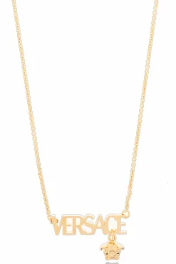 Versace GOLD Necklace with pendant in the shape of a logo