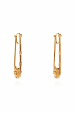 Versace GOLD Safety pin-shaped earrings