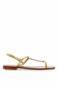 Versace GOLD Sandals with logo appliquƩ
