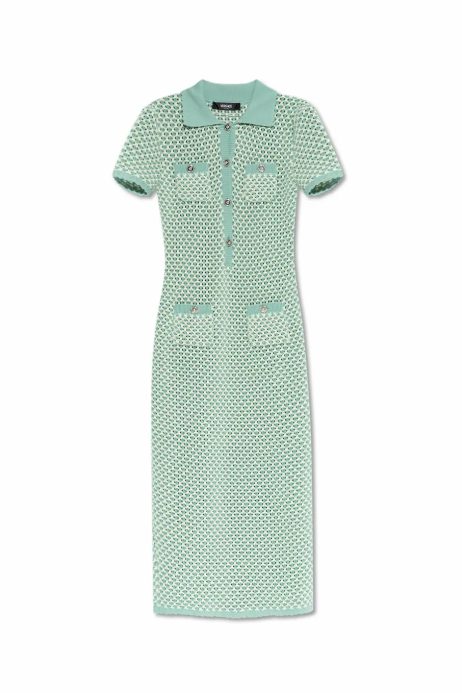 Versace GREEN Dress with a back slit