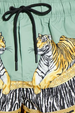 Versace GREEN Printed swim shorts
