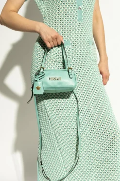 Versace GREEN Shoulder bag `Tag Bowling Mini`