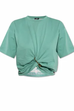 Versace GREEN Top with decorative safety pin