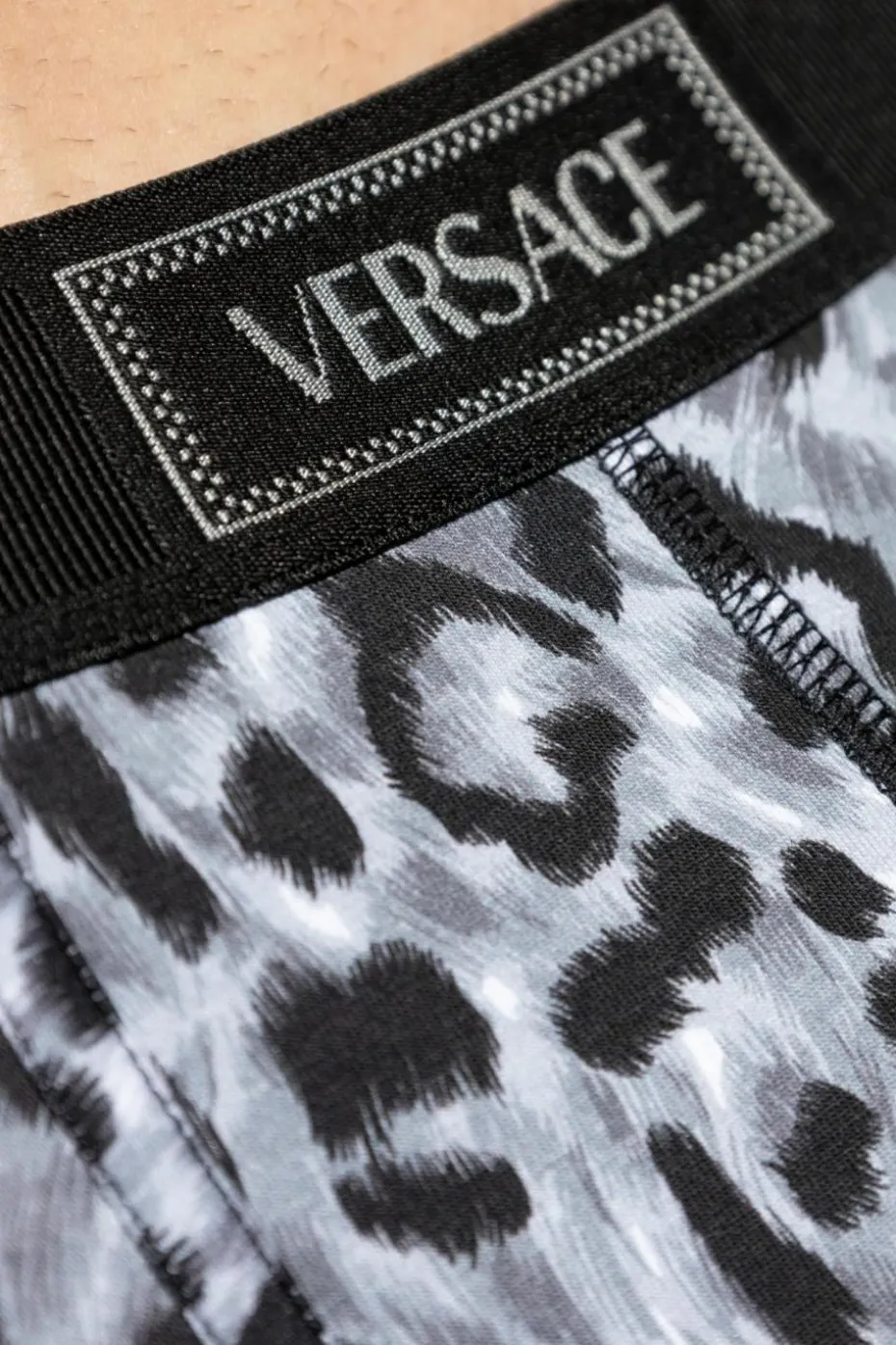 Versace GREY Animal print boxer briefs