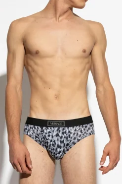 Versace GREY Animal print briefs