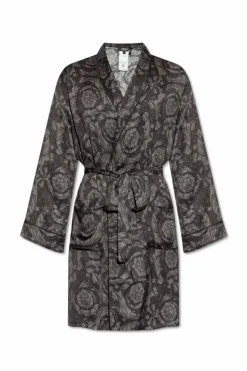 Versace GREY Bathrobe with Barocco pattern
