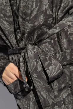 Versace GREY Bathrobe with Barocco pattern