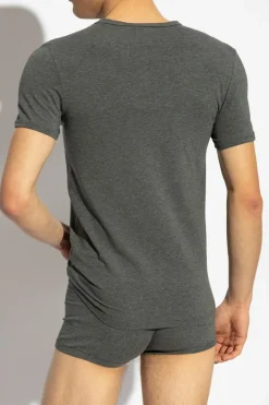 Versace GREY Cotton underwear t-shirt
