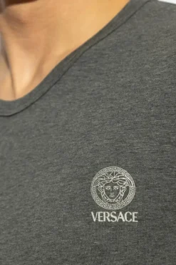 Versace GREY Cotton underwear t-shirt