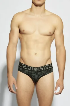 Versace GREY Patterned jockstraps