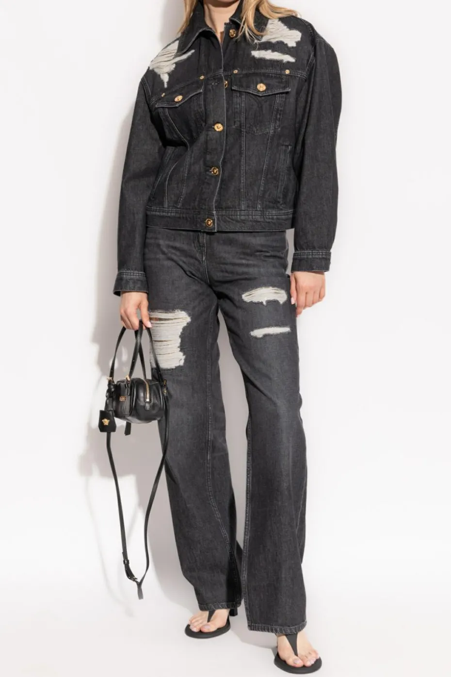 Versace GREY Straight-leg jeans