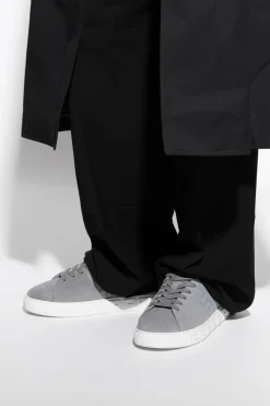 Versace GREY Suede sports shoes