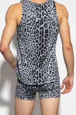 Versace GREY Top with animal motif