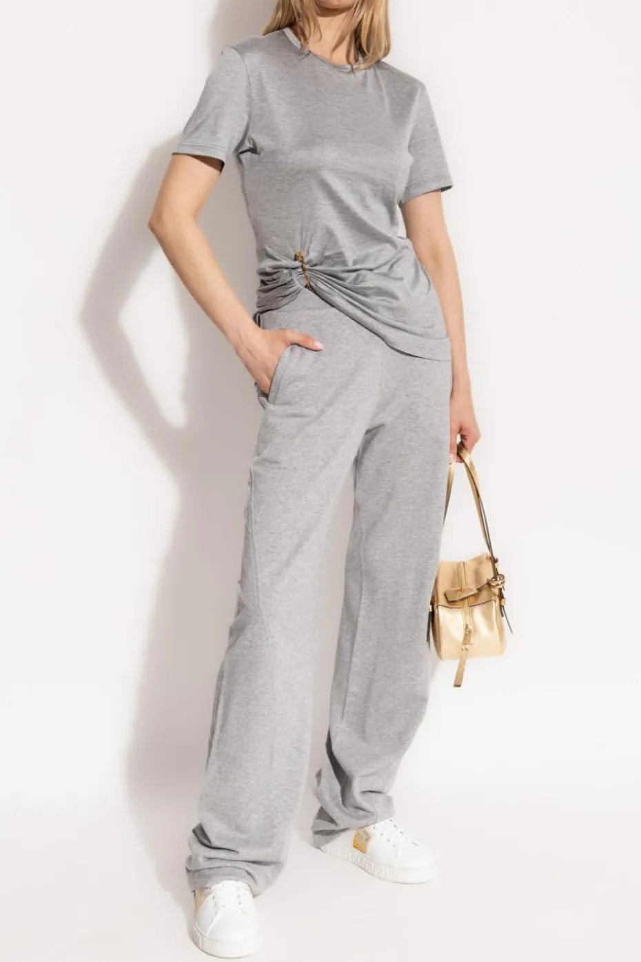 Versace GREY Top with decorative safety pin