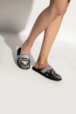 Versace Home BLACK Baroque slides