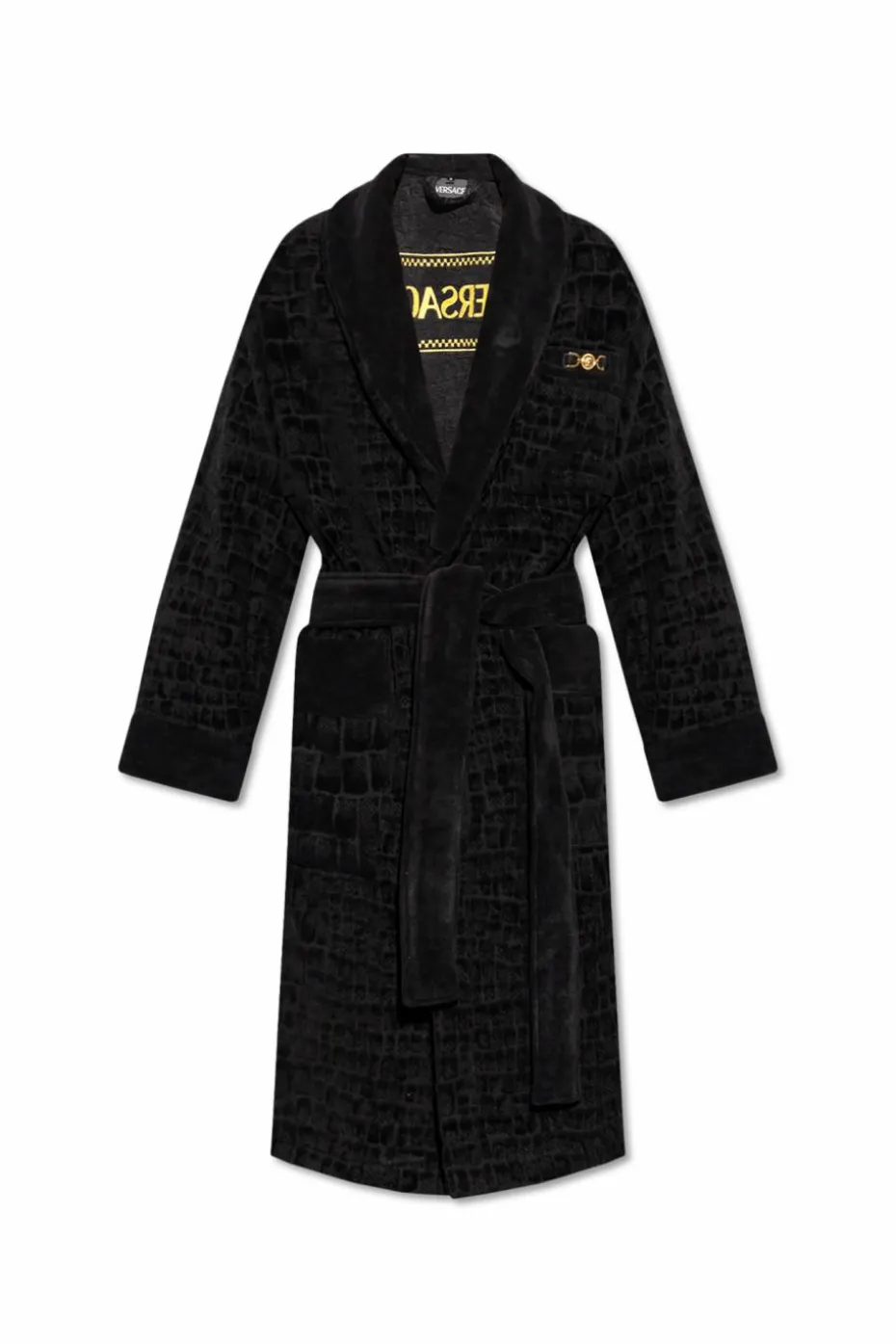 Versace Home BLACK Bathrobe with logo