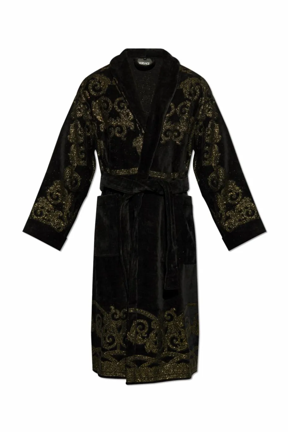 Versace Home BLACK Bathrobe with logo