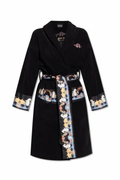 Versace Home BLACK Bathrobe with belt