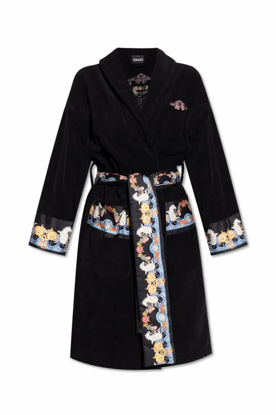 Versace Home BLACK Bathrobe with belt