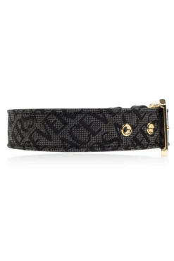 Versace Home BLACK Dog collar with 'Barocco' print