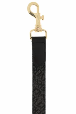 Versace Home BLACK Dog leash with Barocco print