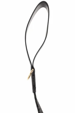 Versace Home BLACK Dog leash with Barocco print