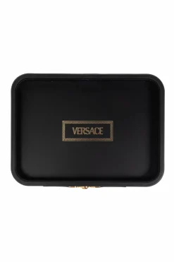 Versace Home BLACK Leather tray