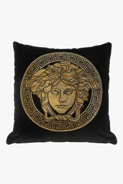 Versace Home BLACK Medusa head cushion