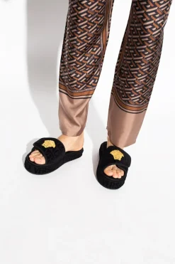 Versace Home BLACK Platform slides