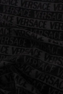 Versace Home BLACK Towel with logo