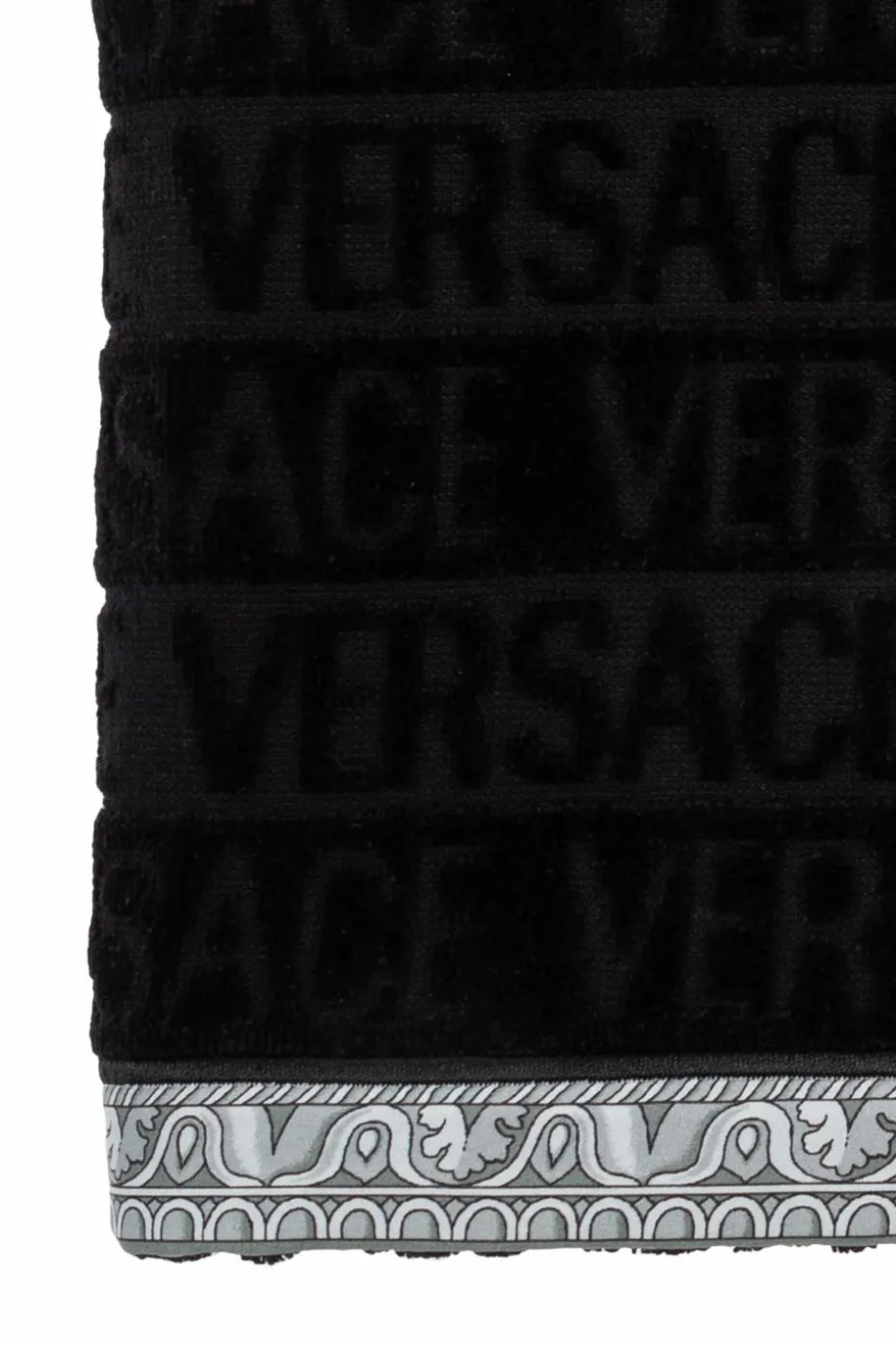 Versace Home BLACK Towel with logo