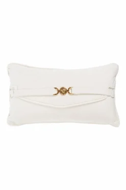 Versace Home cream Pillow with an appliquƩ in the shape of a "Medusa" head