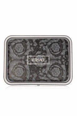 Versace Home GREY Tray with Barocco pattern
