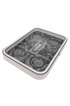 Versace Home GREY Tray with Barocco pattern