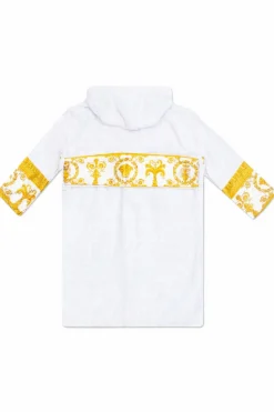 Versace Home Kids WHITE Patterned bathrobe for kids