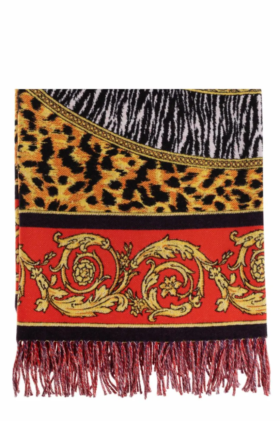 Versace Home MULTICOLOUR Wool blanket with fringes