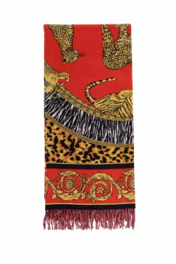 Versace Home MULTICOLOUR Wool blanket with fringes