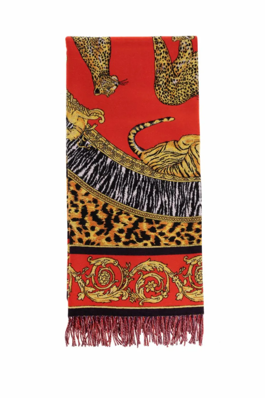 Versace Home MULTICOLOUR Wool blanket with fringes