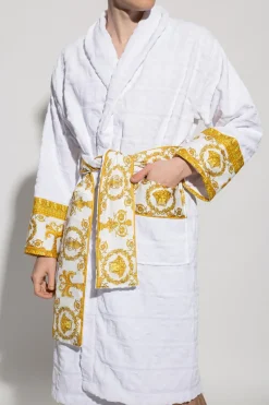 Versace Home WHITE Bathrobe with logo