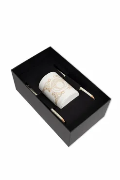 Versace Home WHITE Set: six pencils and container