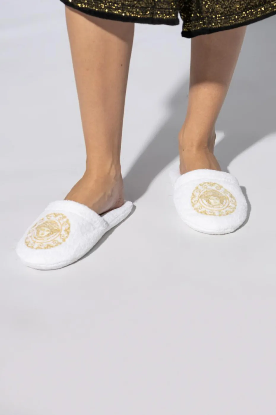 Versace Home WHITE Slippers with logo