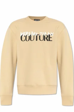 Versace Jeans Couture beige Sweatshirt with printed logo