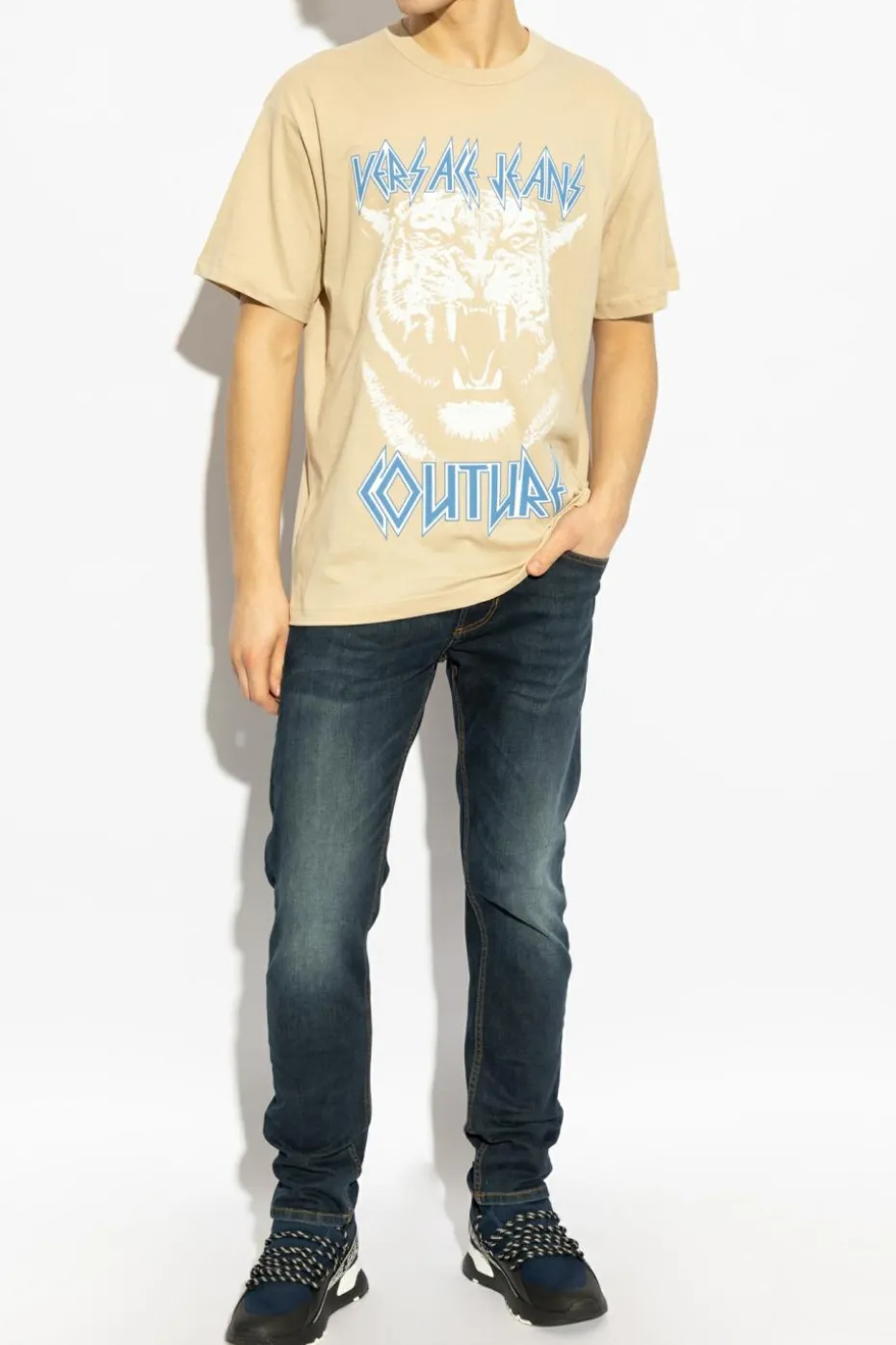 Versace Jeans Couture beige Printed T-shirt