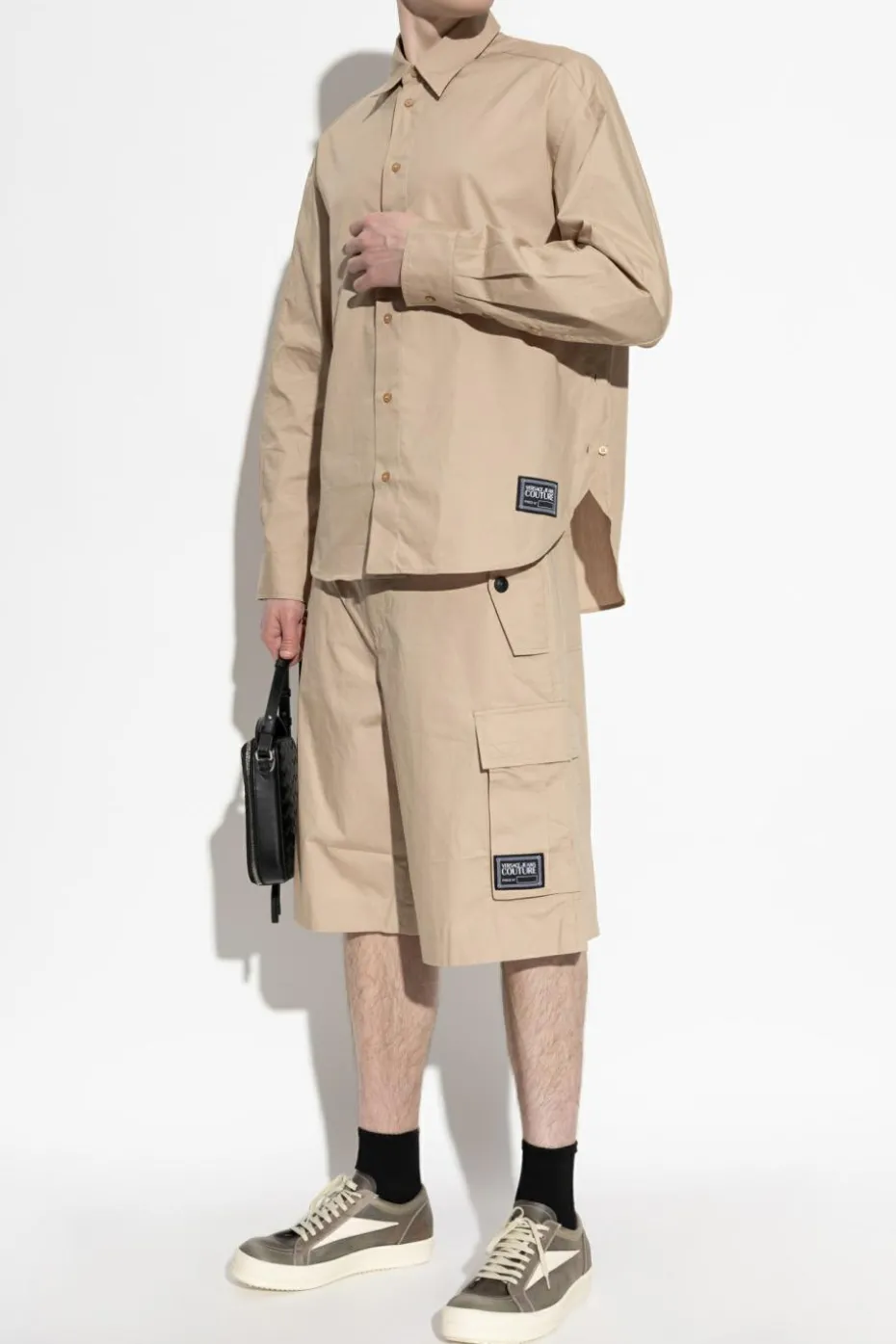 Versace Jeans Couture beige Shirt with logo patch
